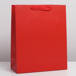 Пакет ламинированный «Красный», ML 23 × 27 × 11.5 см